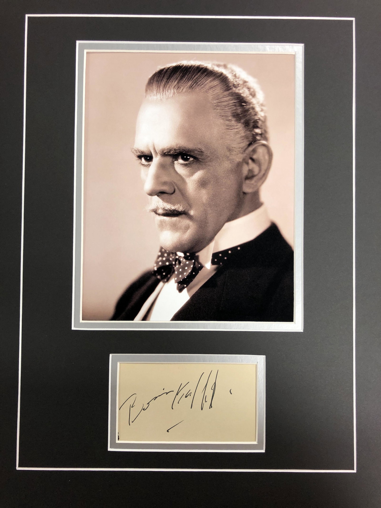 Boris Karloff Autographed Display (1 of 1)