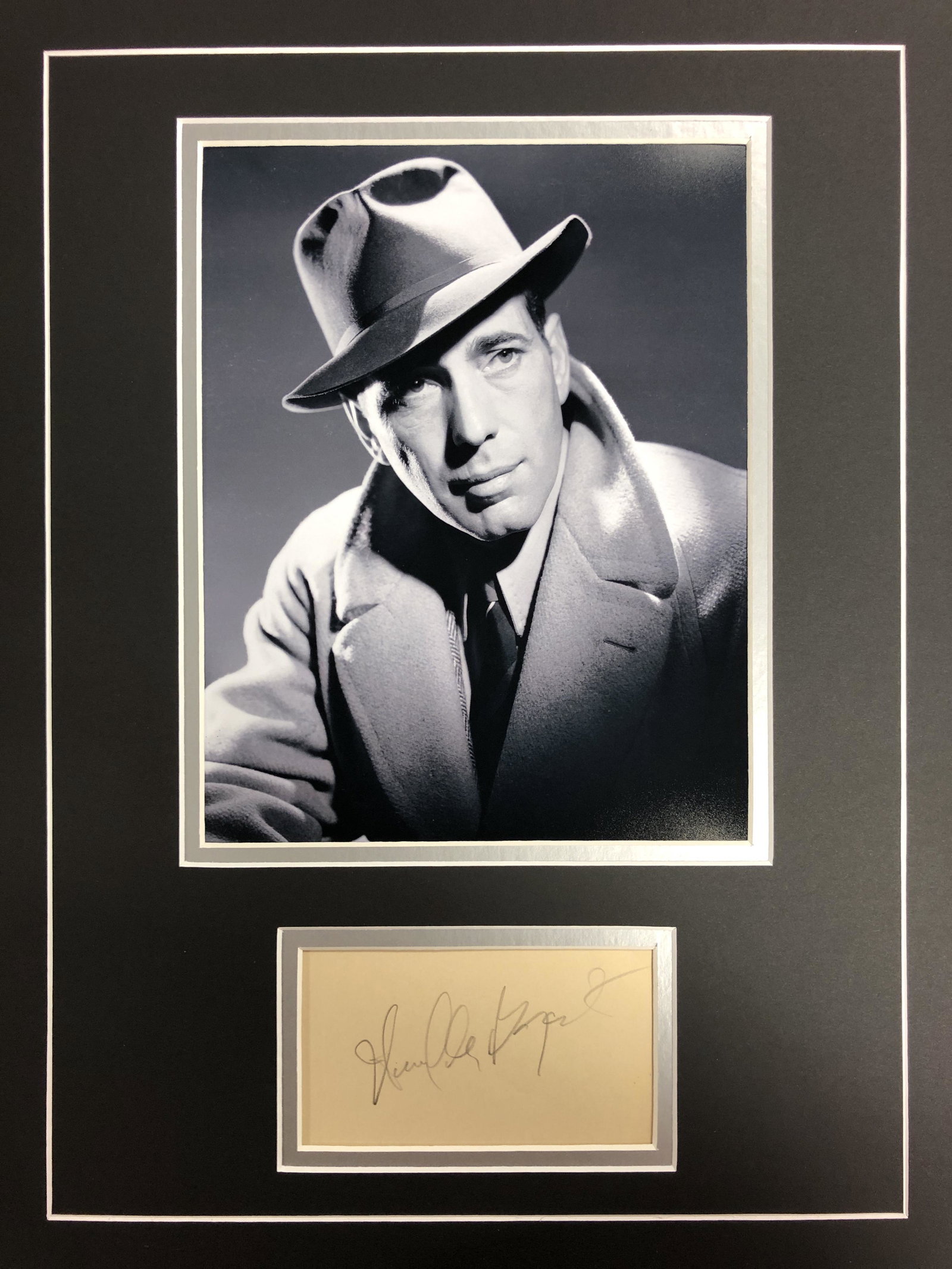 Humphrey Bogart Autographed Display (1 of 1)