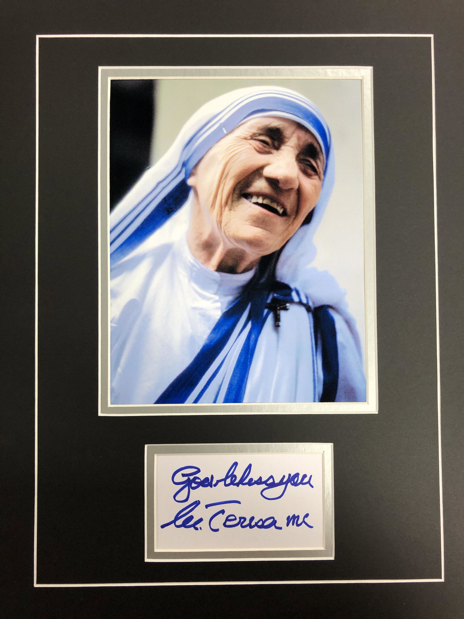 Mother Teresa Autographed Display (1 of 1)
