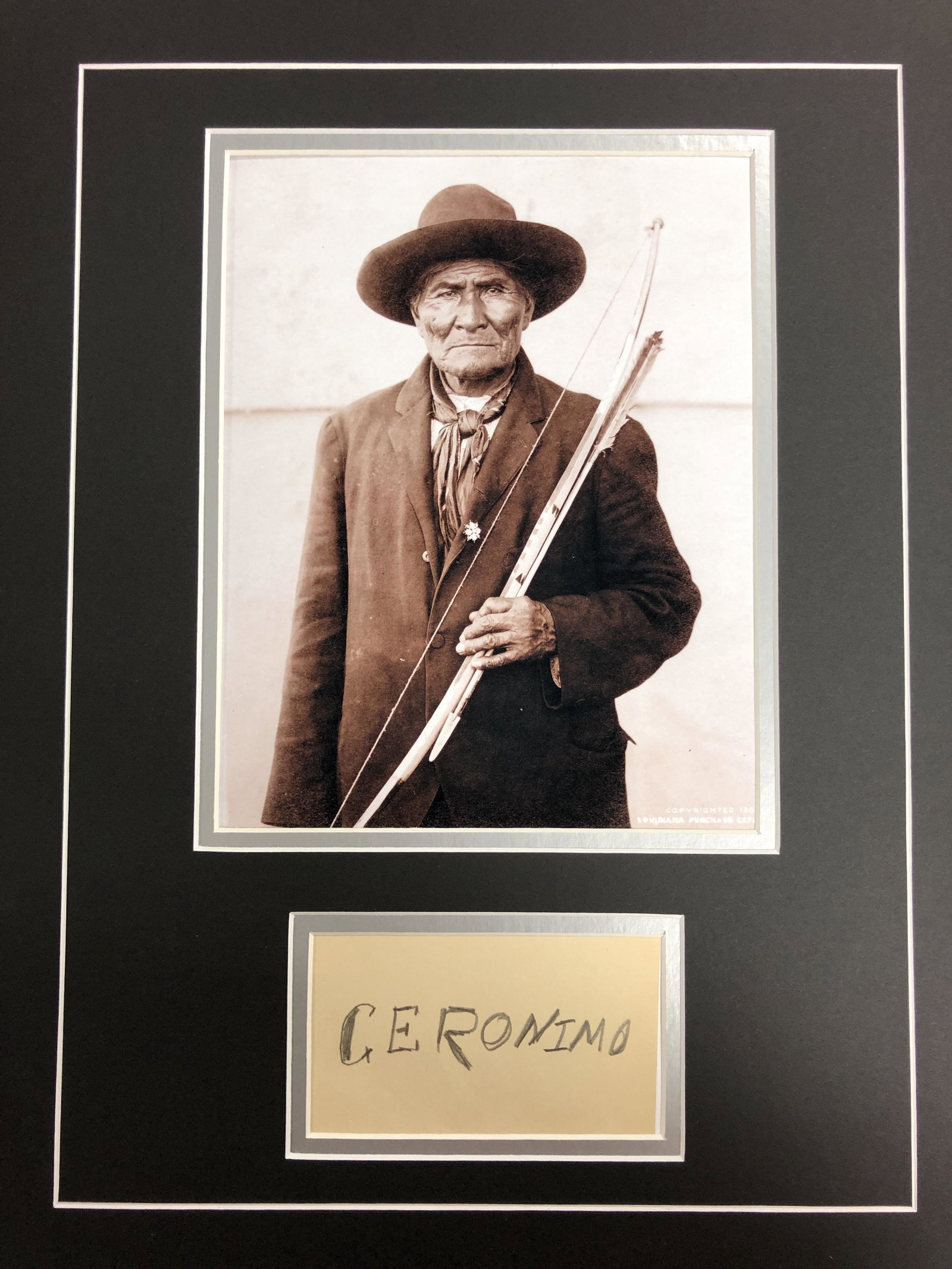 Geronimo Autographed Display (1 of 1)