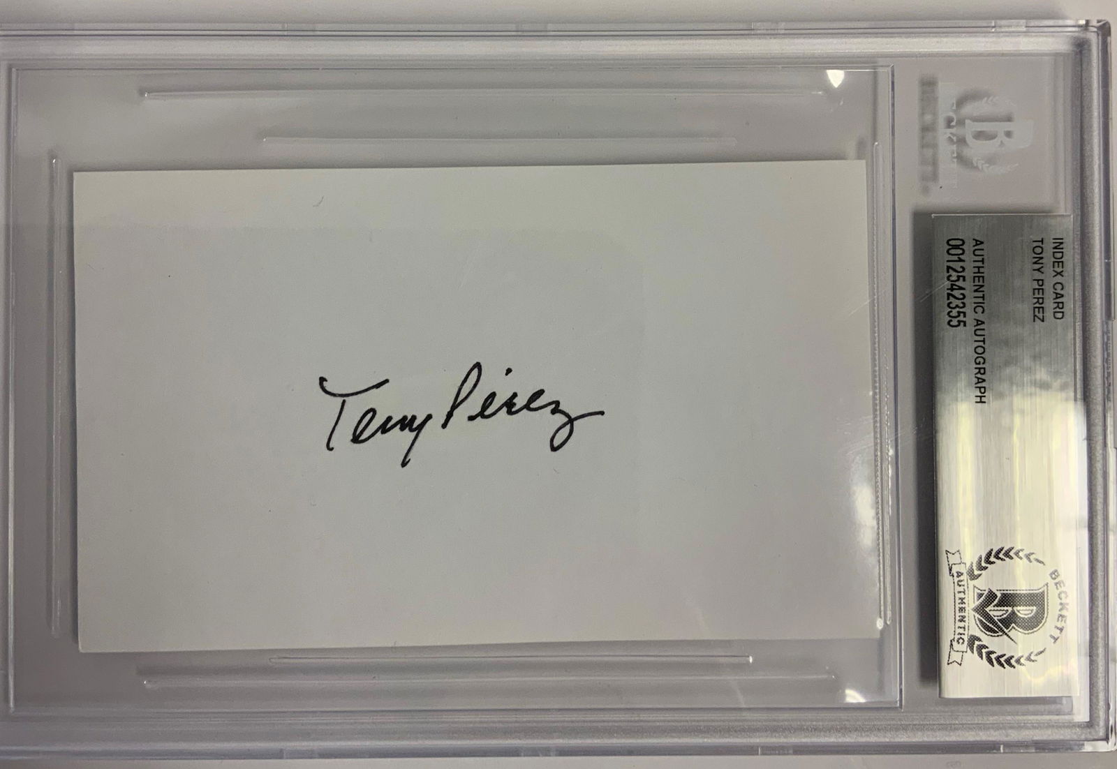 Tony Perez Beckett Slabbed Autograph (1 of 1)