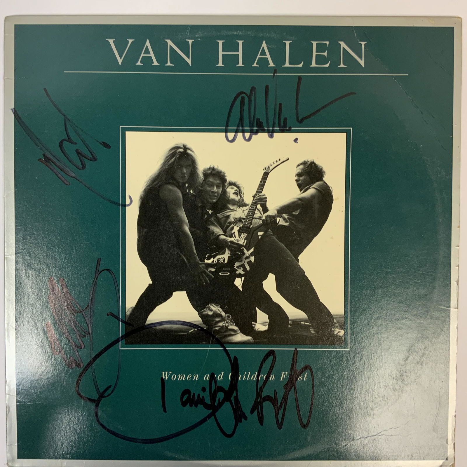 Van Halen Autographed Album Cover, signed by all (1 of 1)