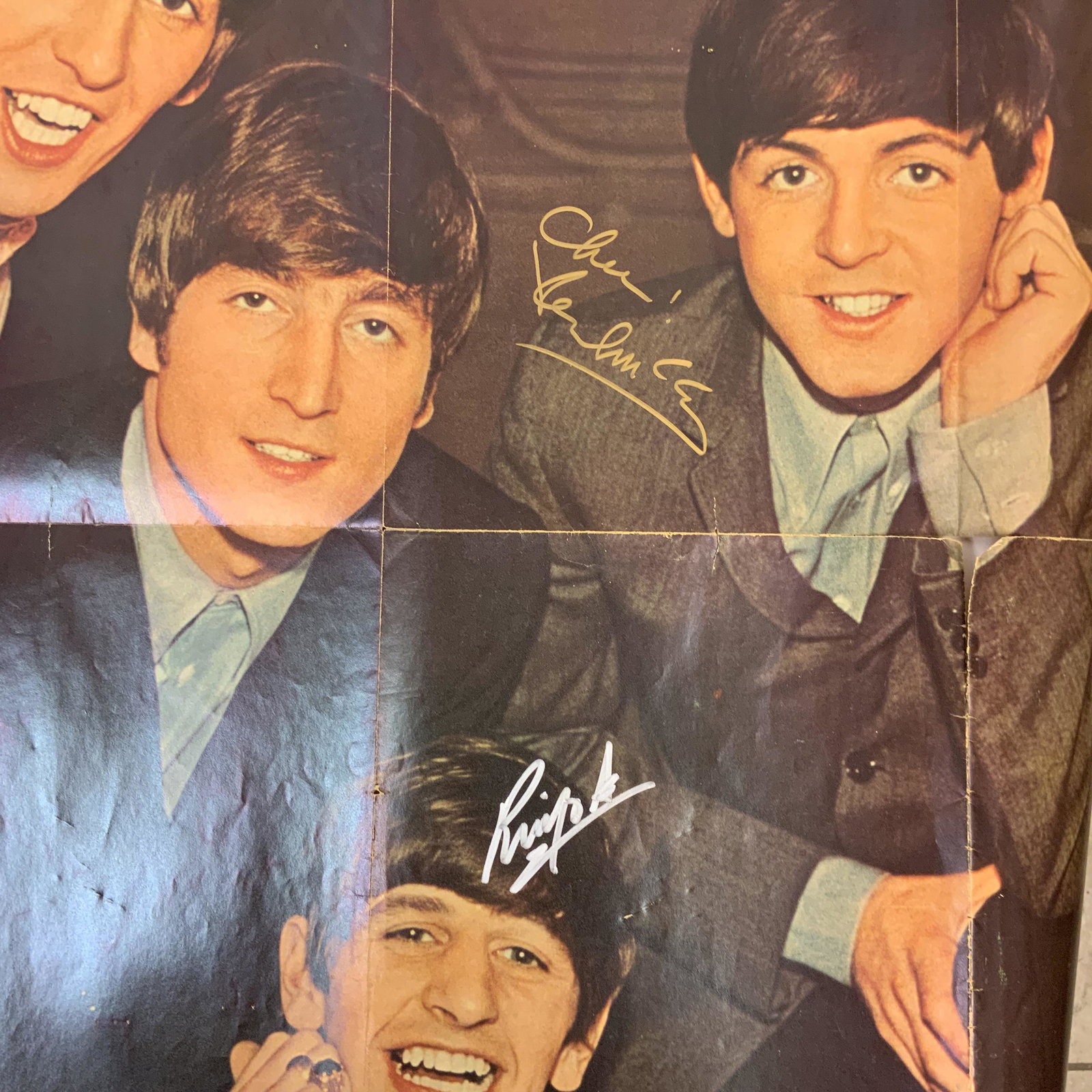 Beatles Autographed Poster, signed by all (1 of 2)