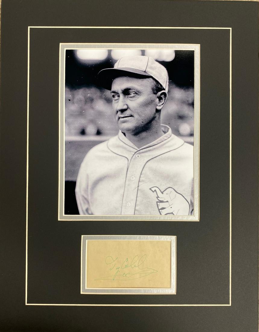 Ty Cobb Autograph Display, Mock up (1 of 1)
