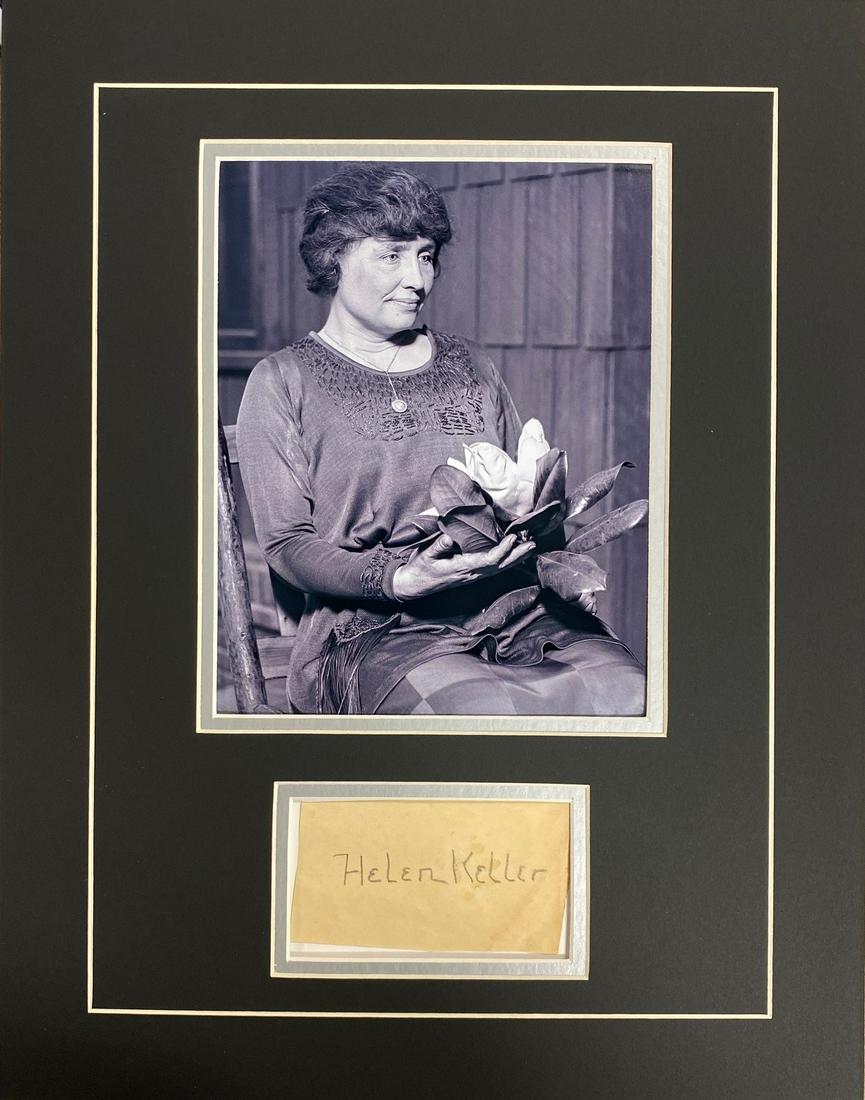 Helen Keller Autograph Display, Mock up (1 of 1)