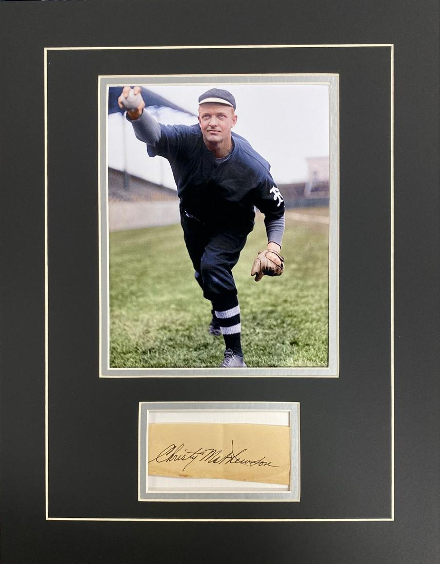Christy Mathewson Autograph Display, Mock up (1 of 1)