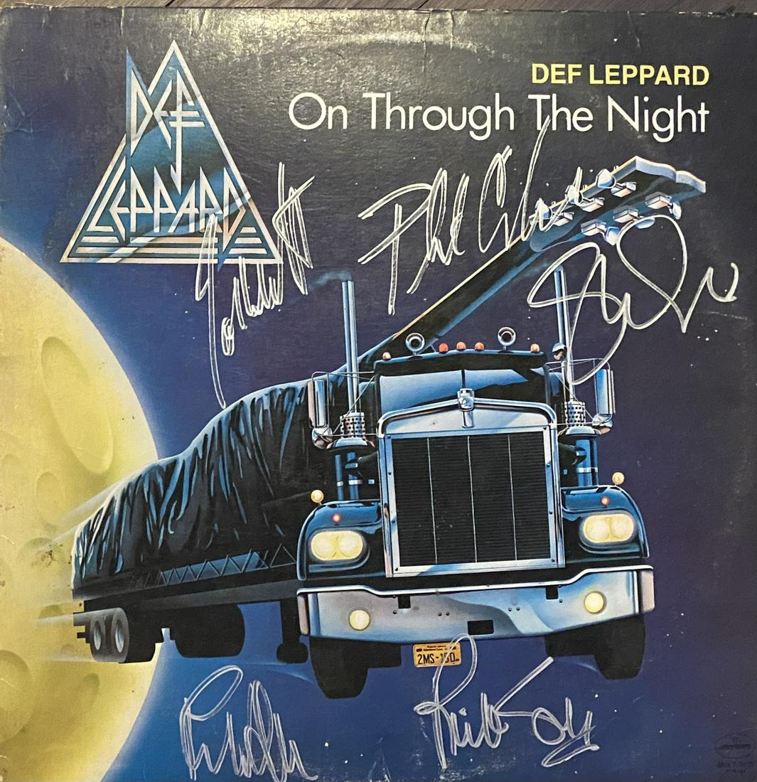 Def Leppard Autographed Album All 5 Members Clark! (1 of 1)