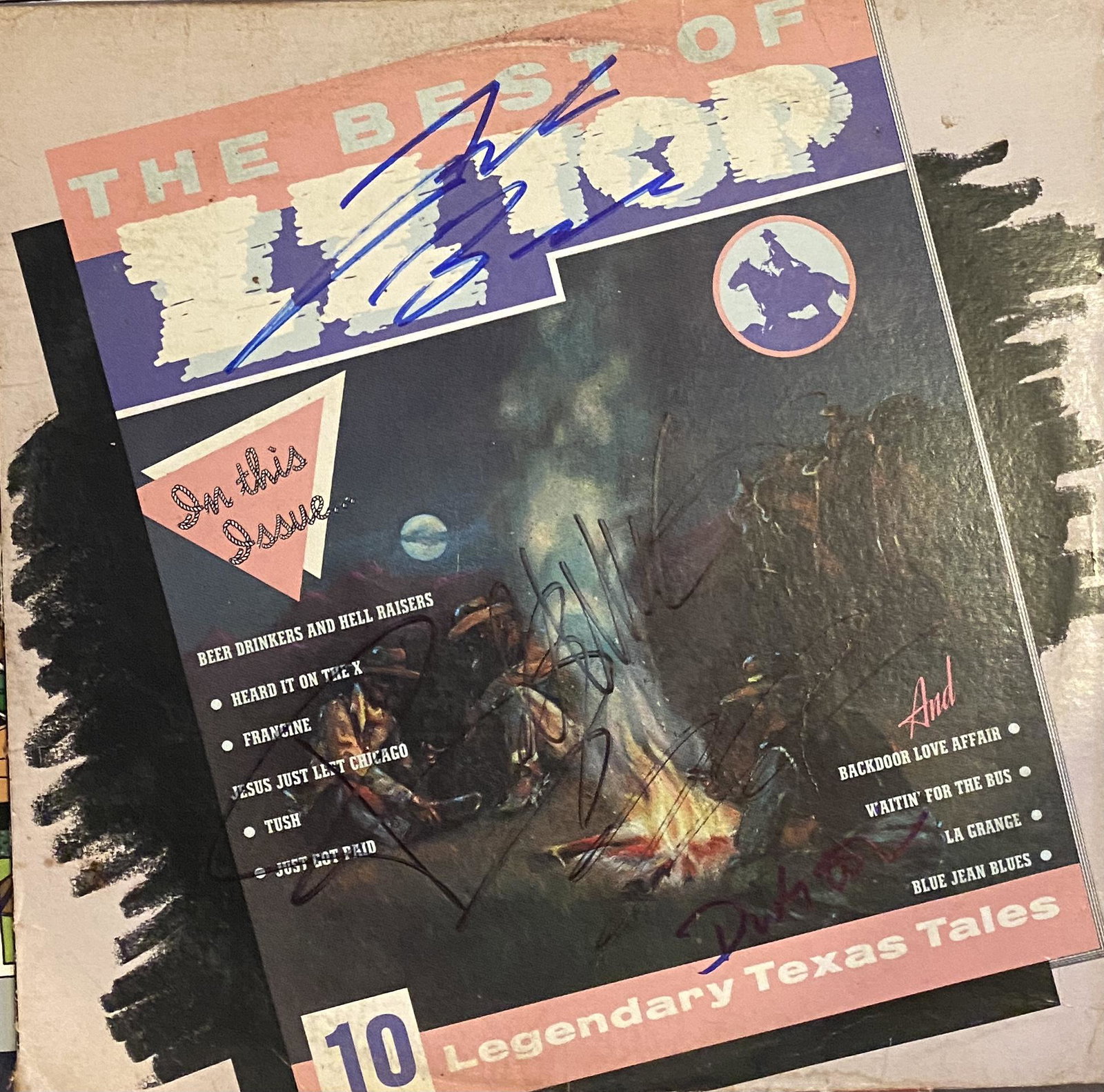 ZZ TOP Autographed Album Frank Billy Dusty: Displays are not framed, and can be framed for a cost. Framed items will state they are framed in the name of the item. All signed items come with a COA. Ask any and all questions BEFORE bidding. Sign