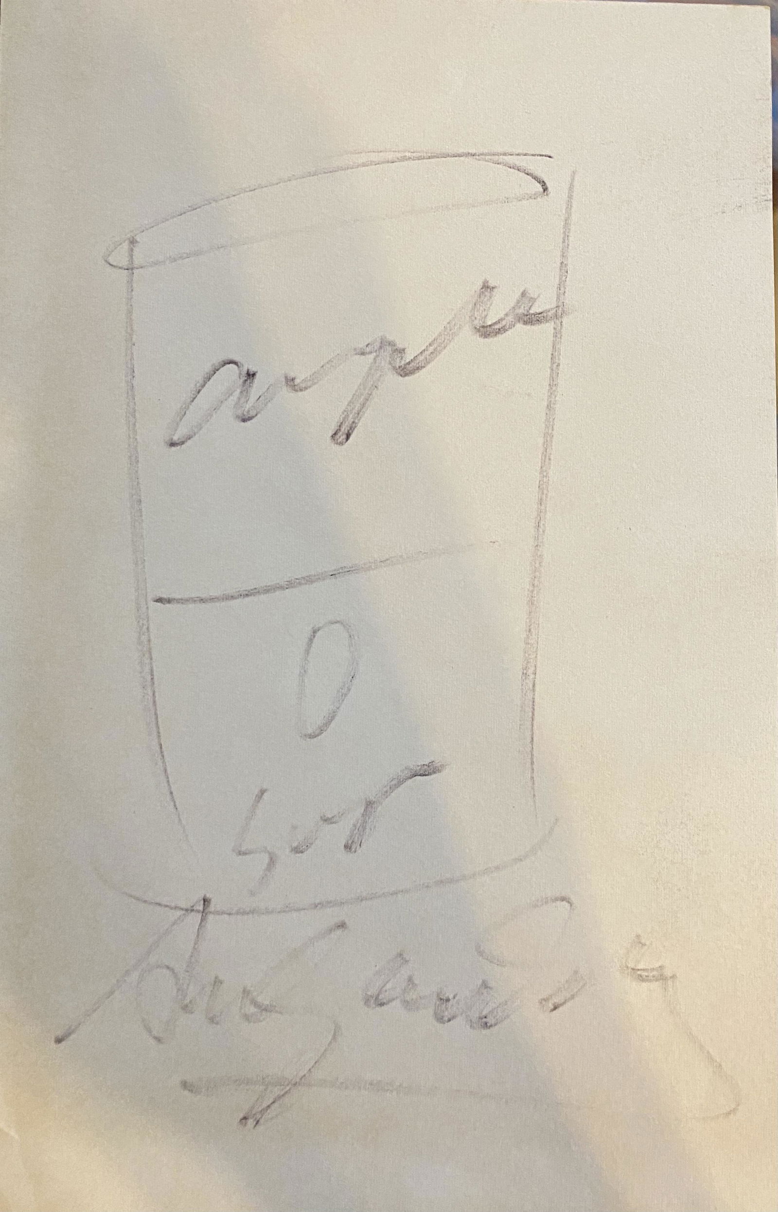 Andy WARHOL Autographed Sketch (1 of 1)