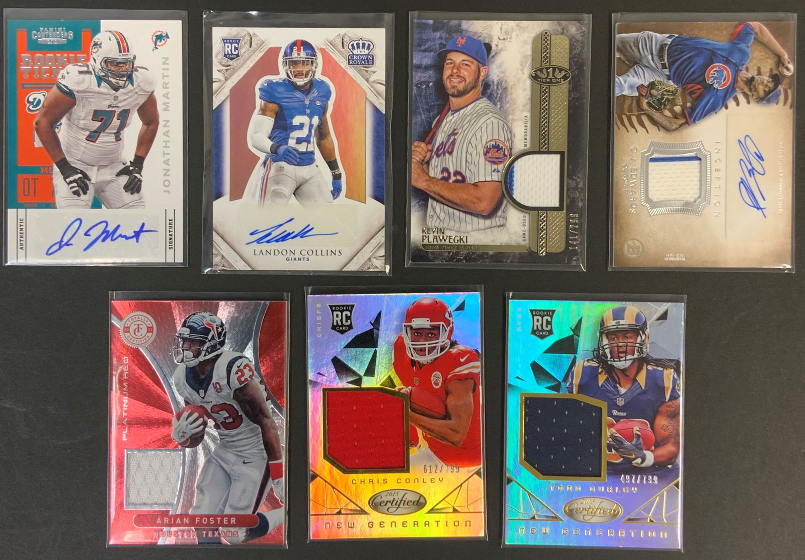 Lot of 5 Jersey Cards and 2 Signature cards (1 of 2)