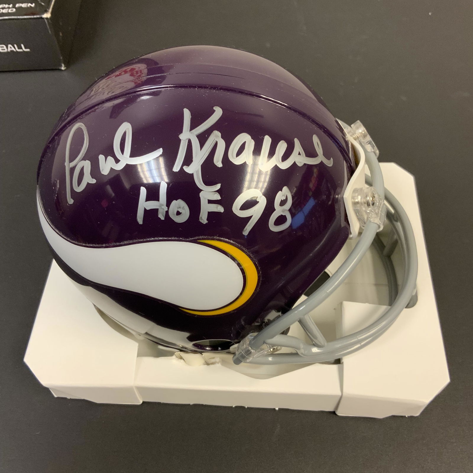 Paul Krause Autographed Mini Helmet (1 of 1)