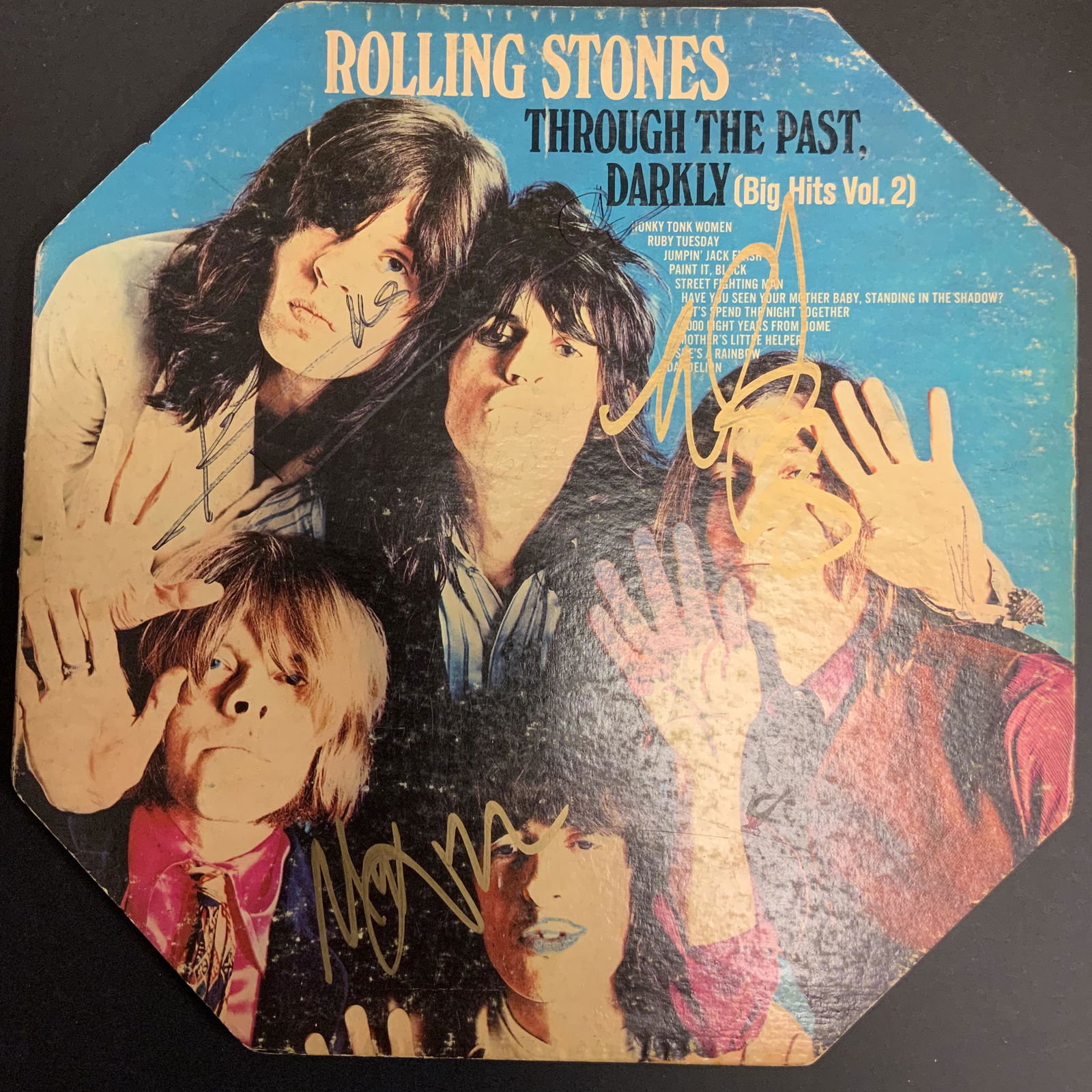 Rolling Stones Autographed Album Cover, Keith, Mick,: Displays are assembled AFTER payment is received, picture is a mock up of finished product. Displays are not framed, and can be framed for a cost. Framed items will state they are framed in the name o