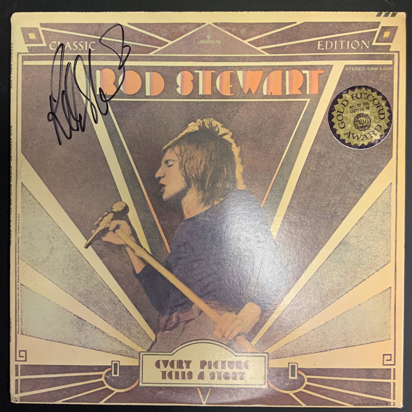 Rod Stewart Autographed Album Cover: Displays are assembled AFTER payment is received, picture is a mock up of finished product. Displays are not framed, and can be framed for a cost. Framed items will state they are framed in the name o
