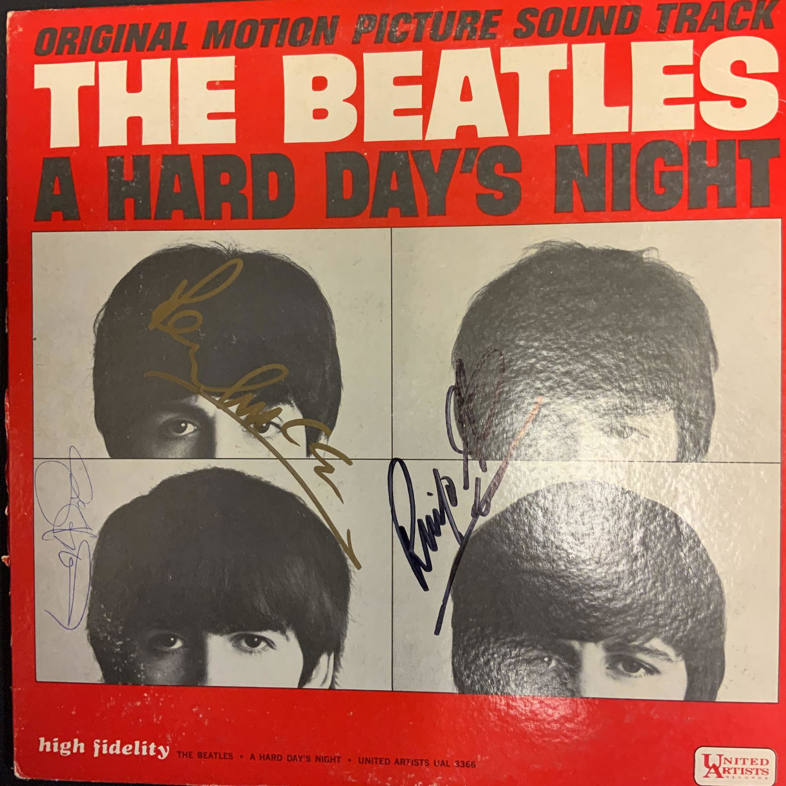 Beatles Autographed Album Cover, George, Ringo, Paul (1 of 1)