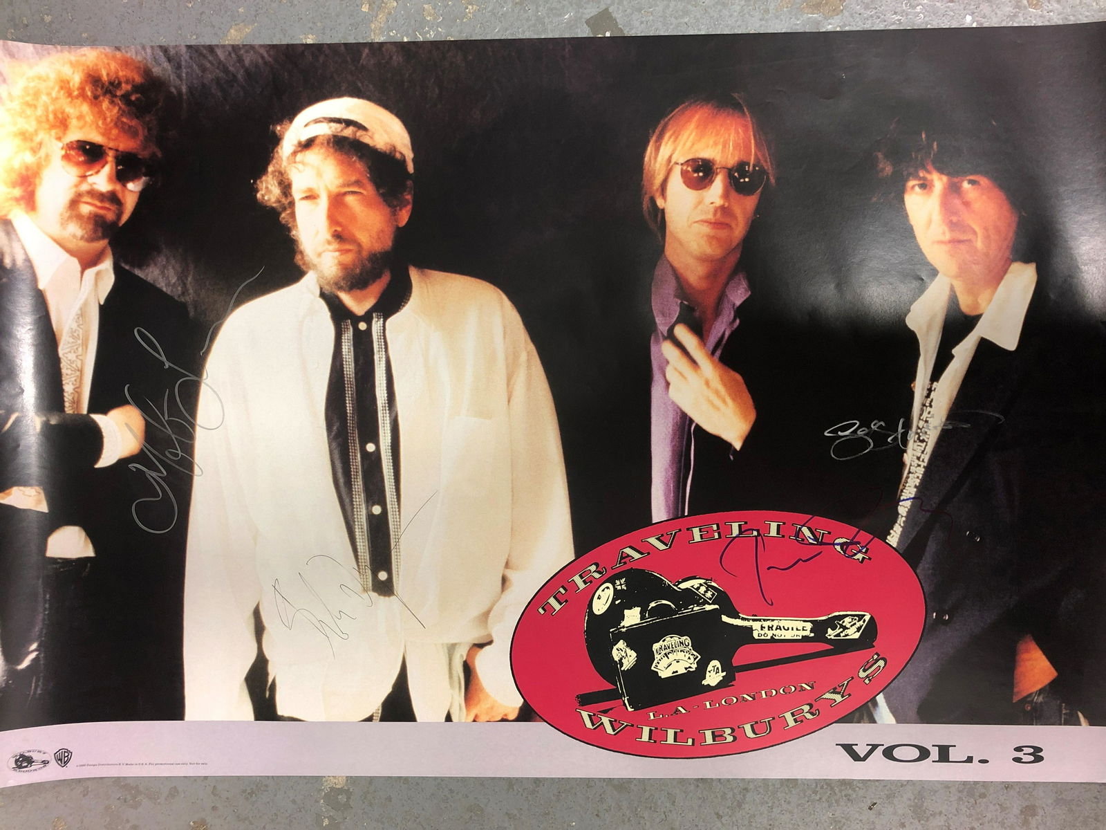 Traveling Wilburys Autographed Vol.3 Poster, signed by (1 of 1)