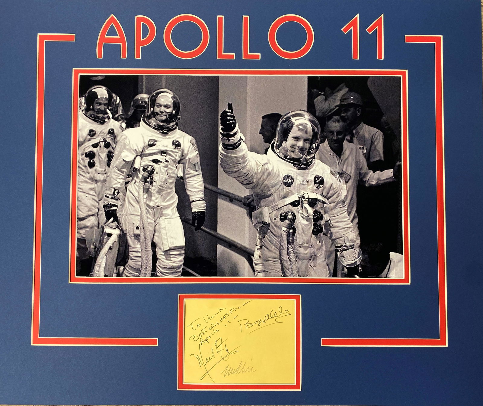 Apollo 11 Autograph Display (1 of 1)