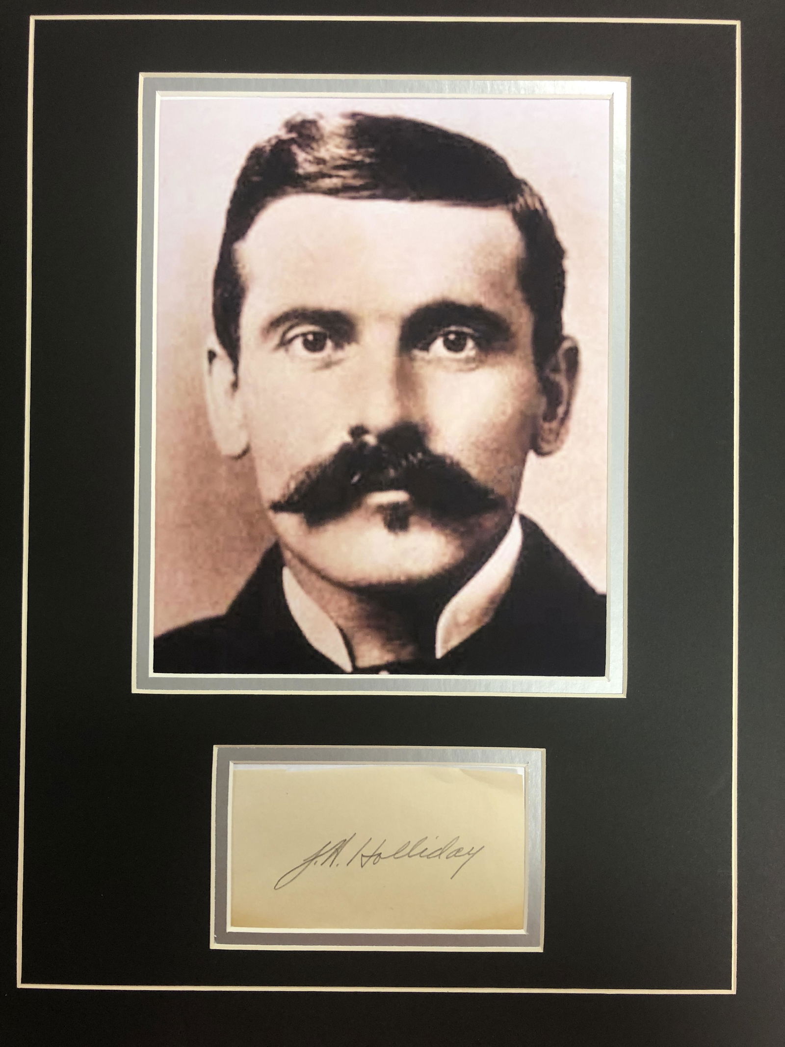 John Henry "Doc" Holliday Autograph Display (1 of 1)