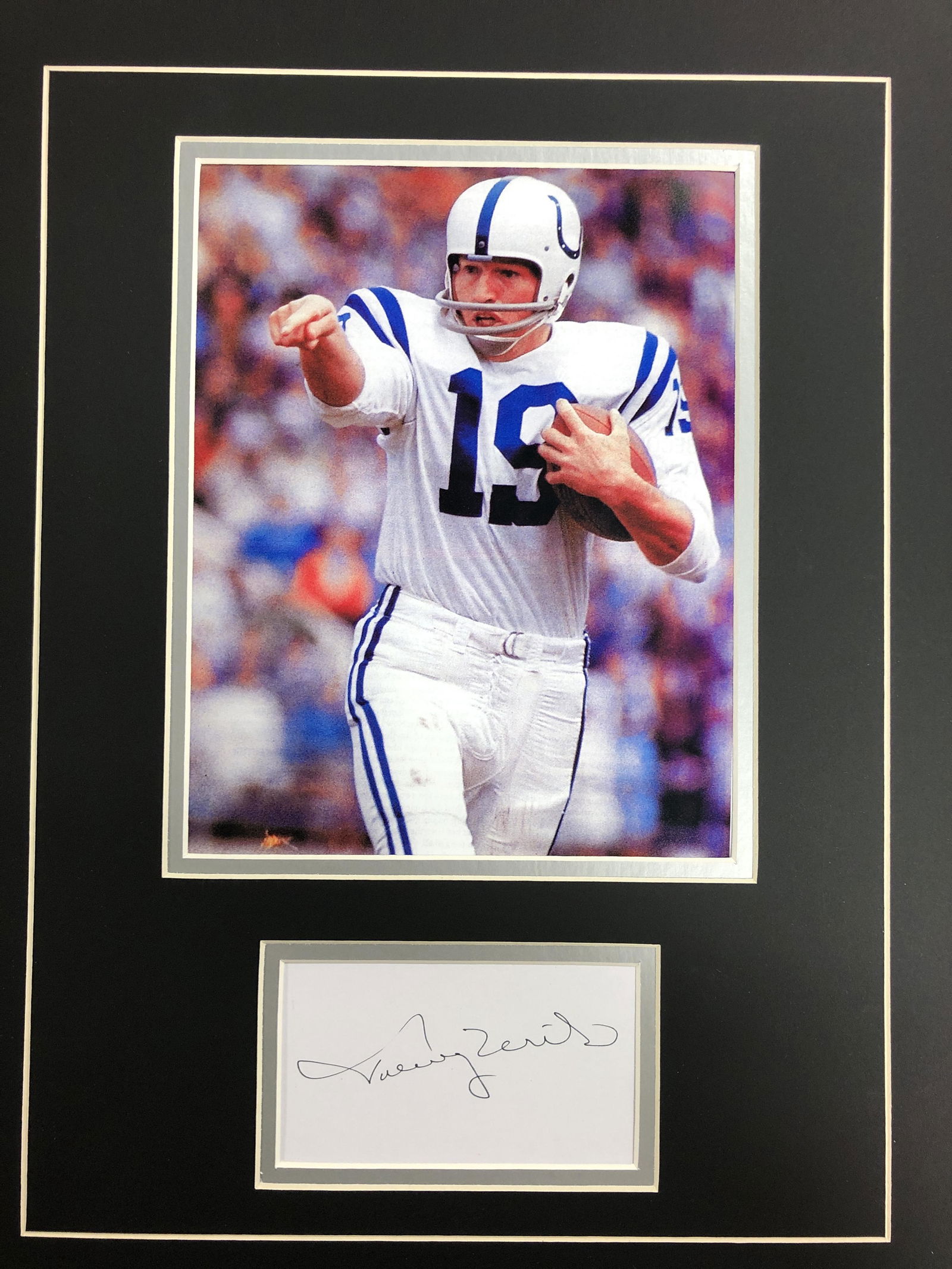 Johnny Unitas Autograph Display (1 of 1)