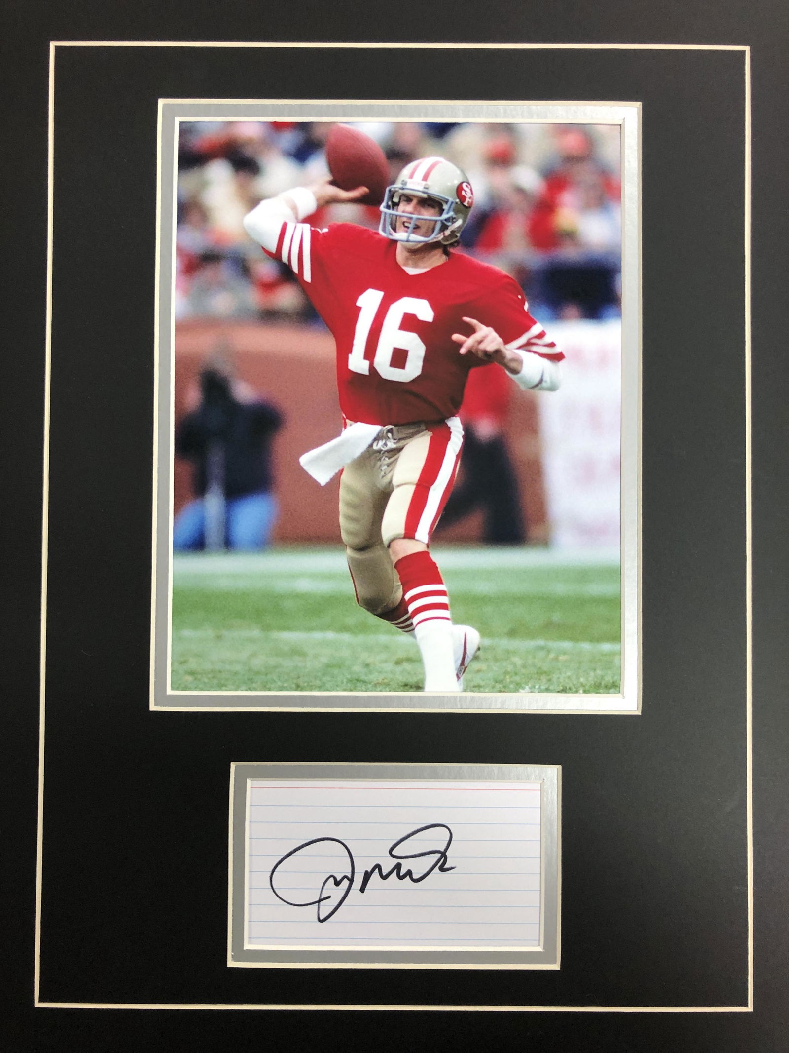 Joe Montana Autograph Display (1 of 1)