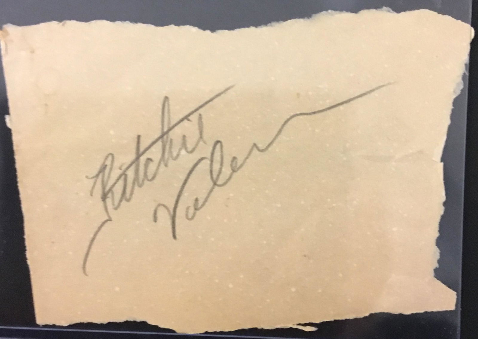 Richie Valens Cut Autograph (1 of 1)