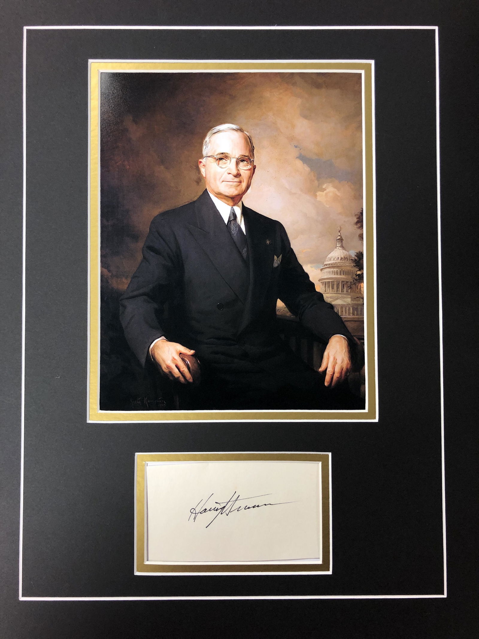Harry Truman Autograph Display (1 of 1)
