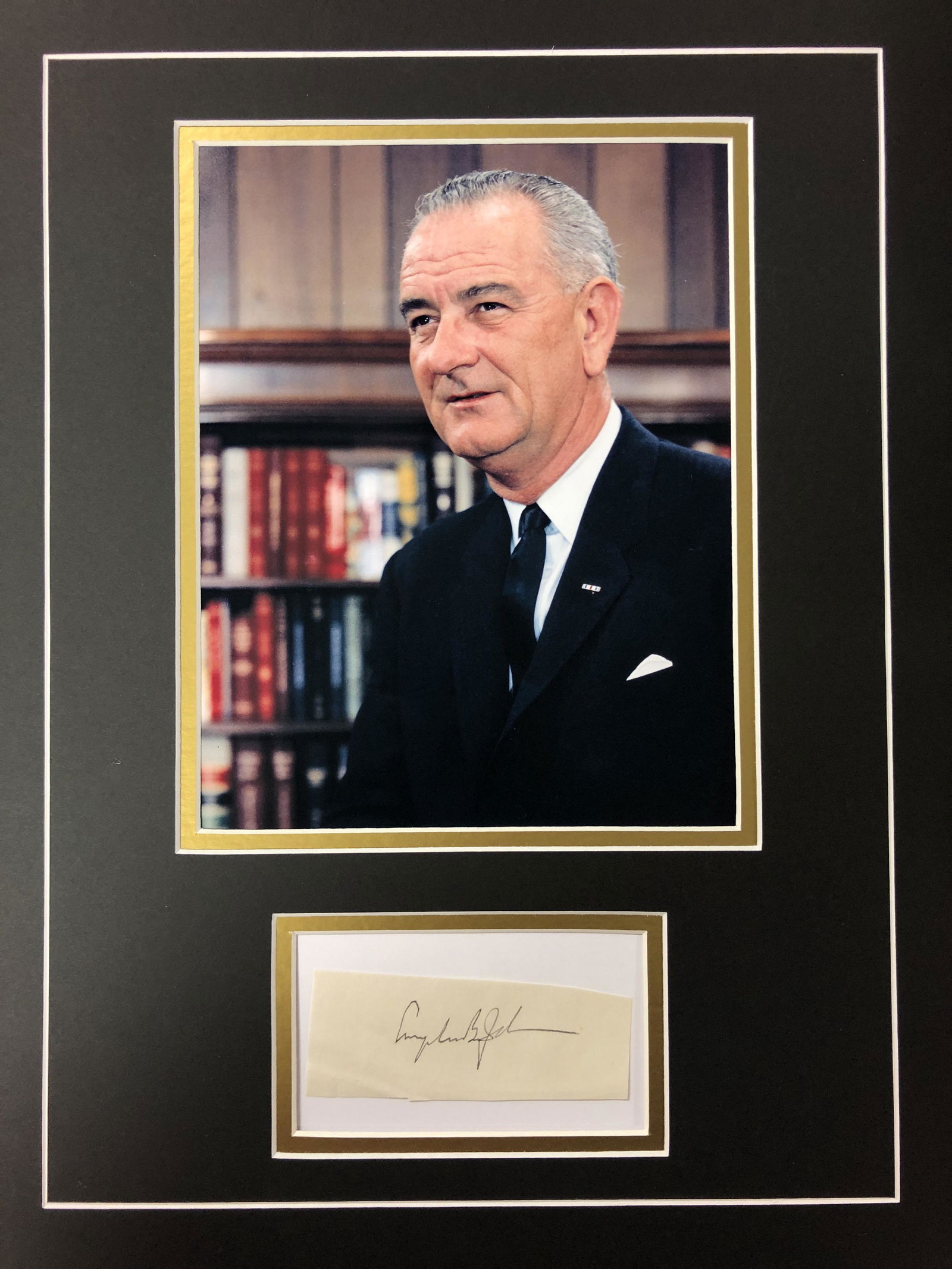 Lindon B Johnson Autograph Display (1 of 1)