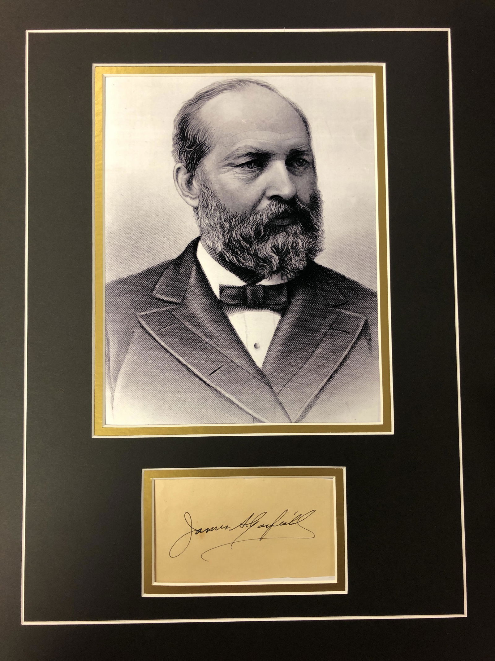 James Garfield Autograph Display (1 of 1)