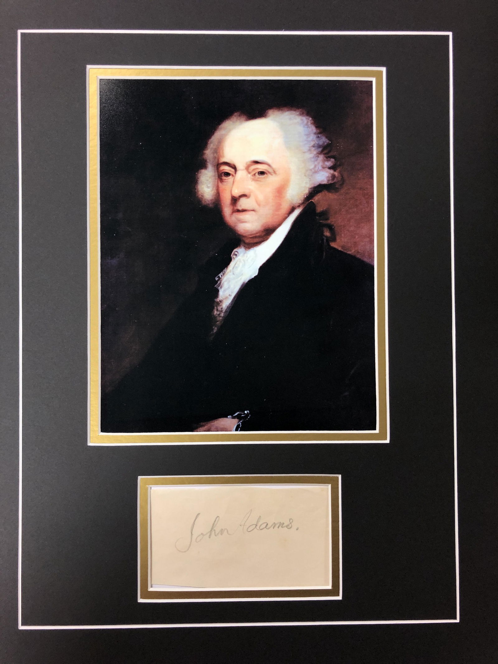 John Adams Autograph Display (1 of 1)