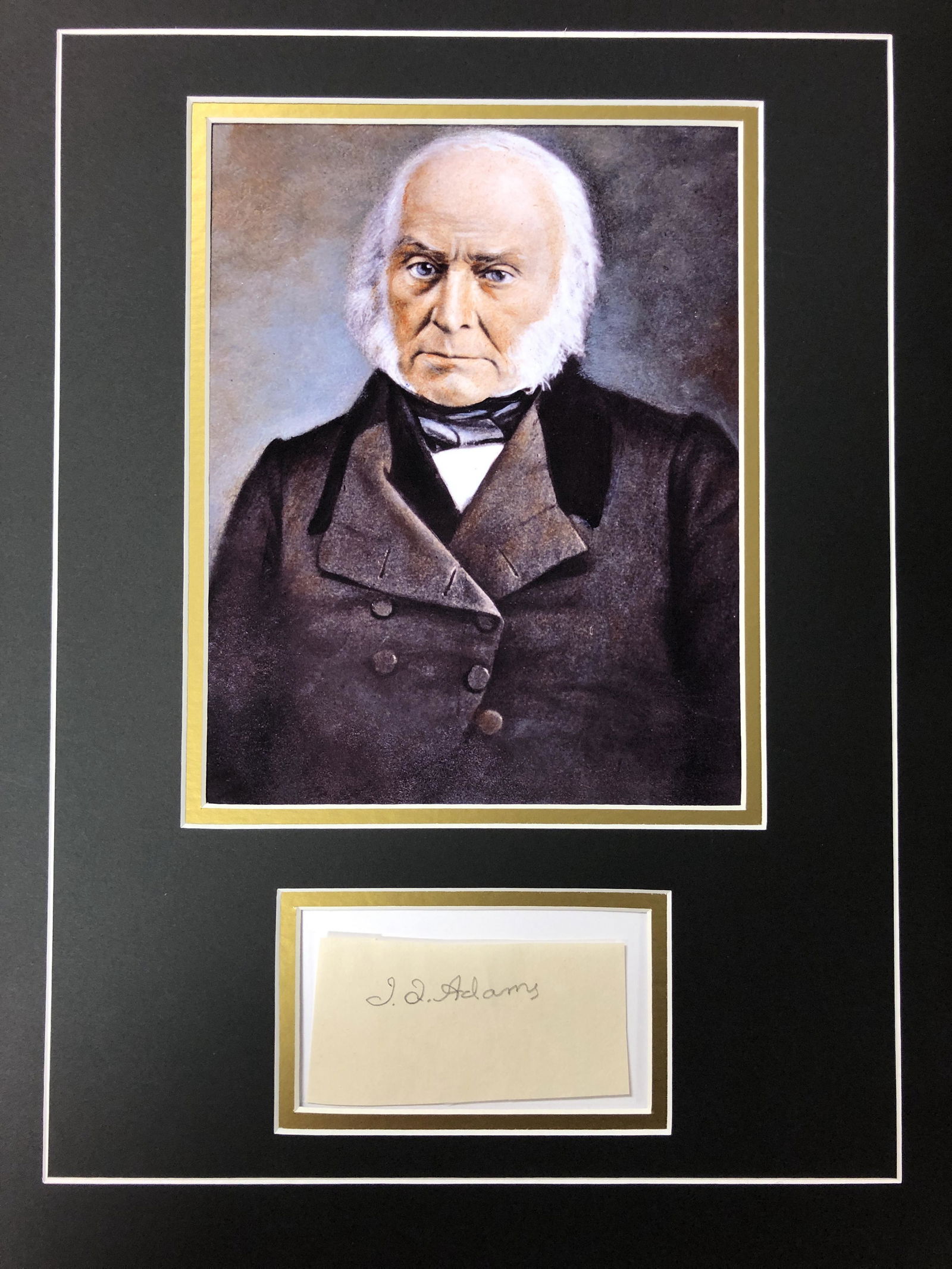 John Q. Adams Autograph Display (1 of 1)