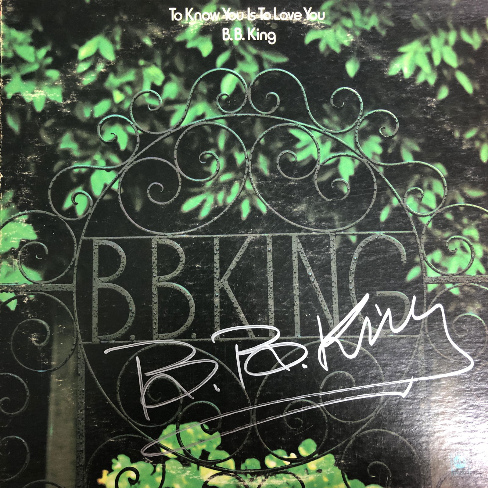 BB King Autographed Album Cover (1 of 1)