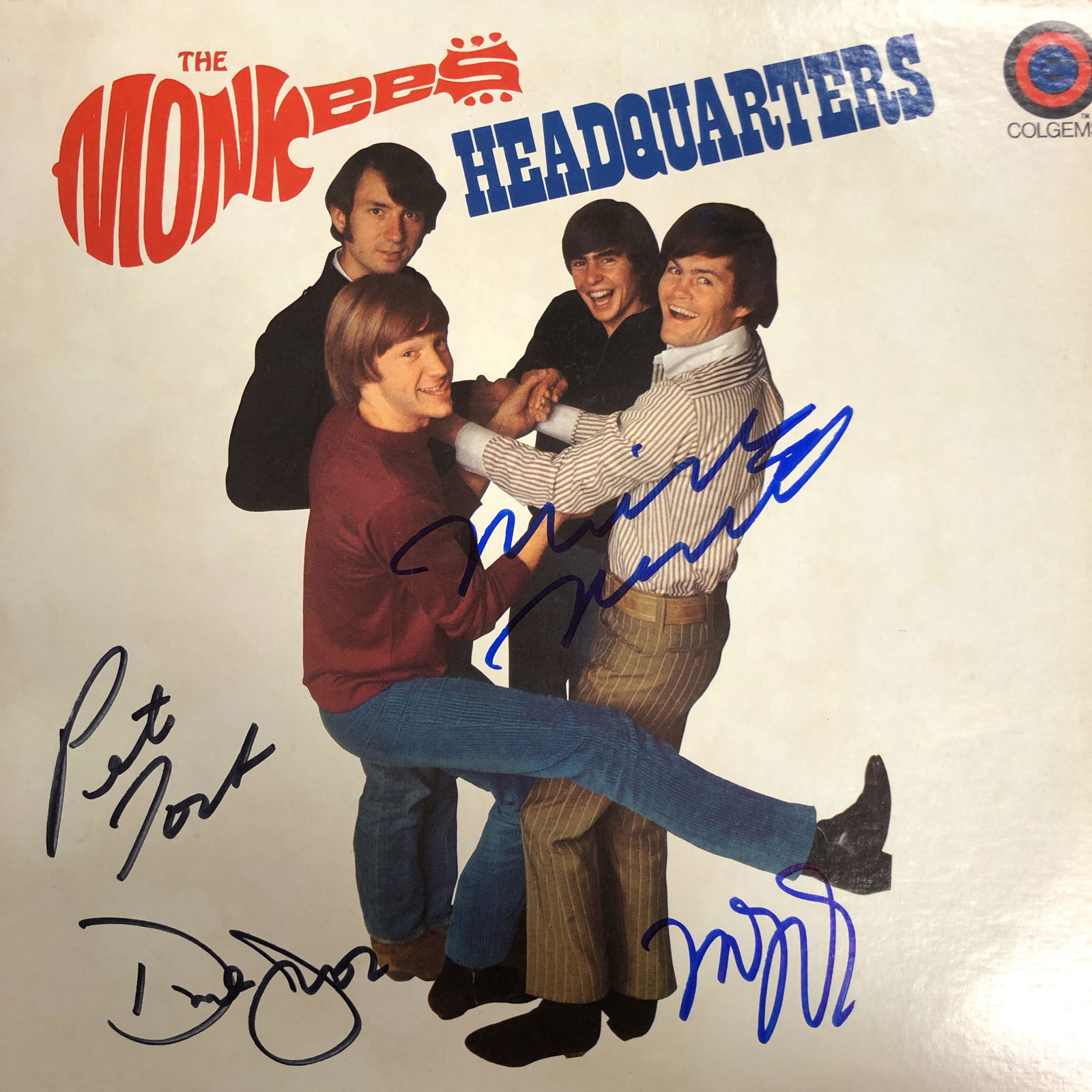 The Monkees Autographed Album Cover, signed by all (1 of 1)