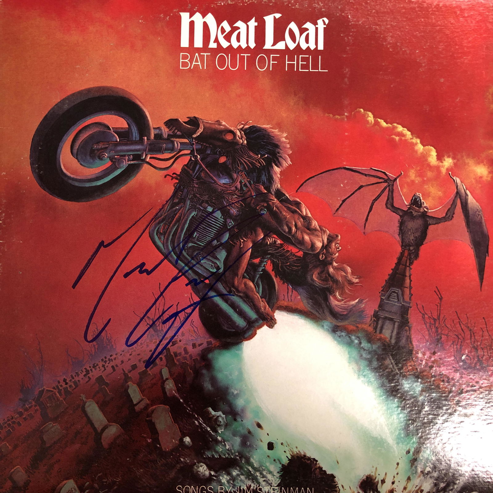 Meat Loaf Autographed Album Cover (1 of 1)