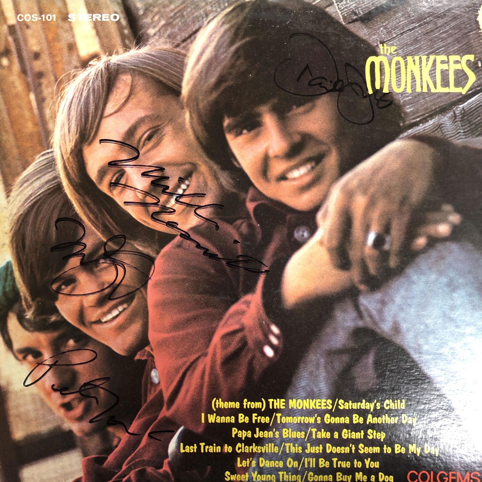 The Monkees Autographed Album Cover, signed by all (1 of 1)