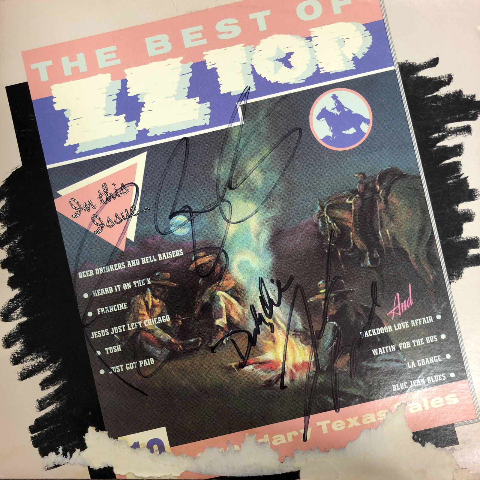 ZZ Top Autographed Album Cover, signed by all (1 of 1)