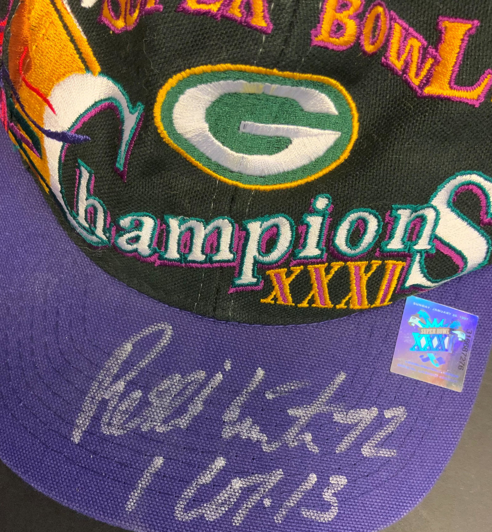 Reggie White Autographed Super Bowl XXXI Hat (1 of 1)