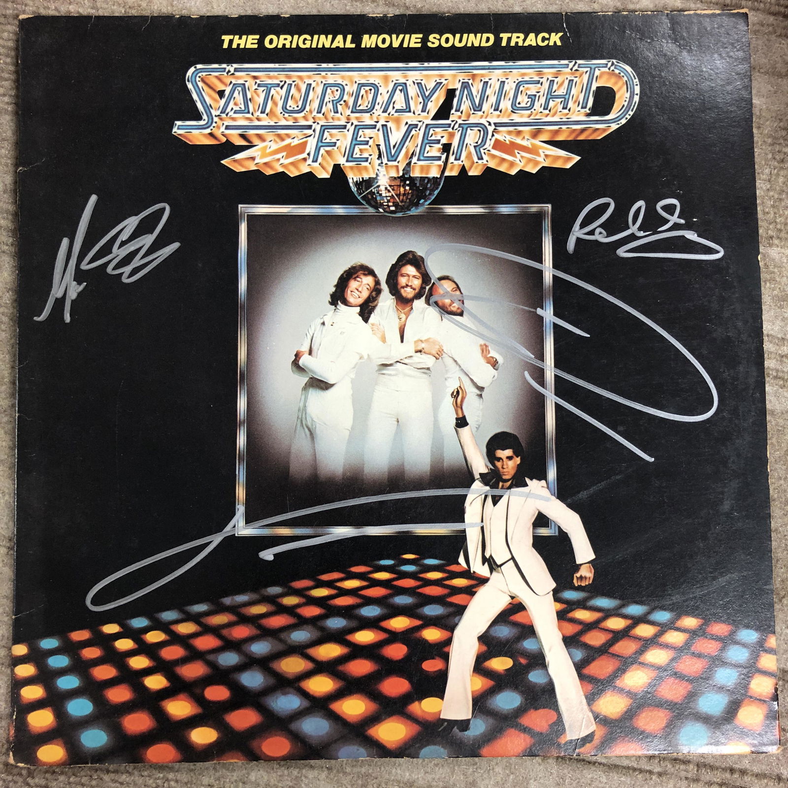 Bee Gees and Travolta Autographed Album cover (1 of 1)