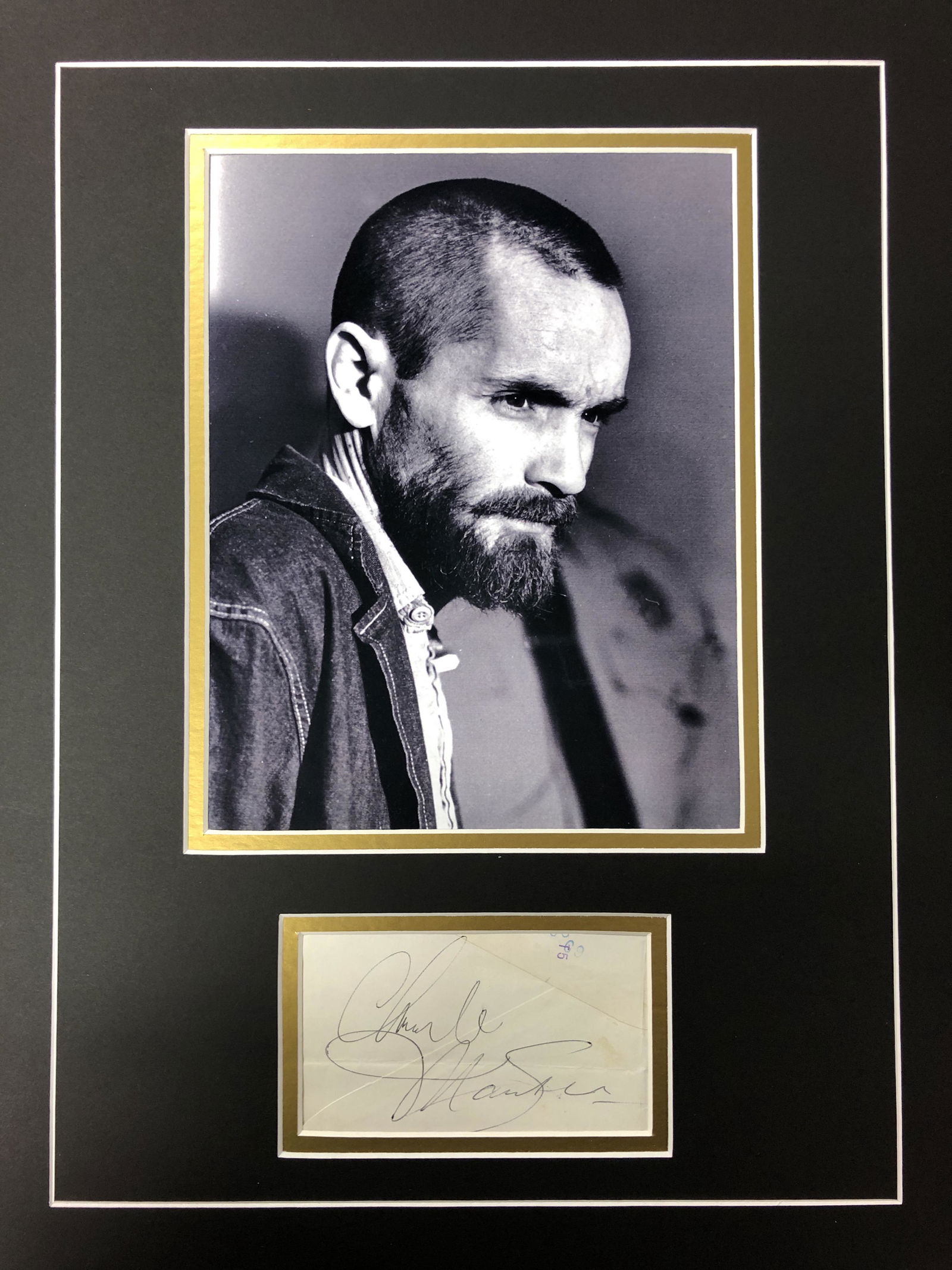 Charles Manson Autograph Display (1 of 1)