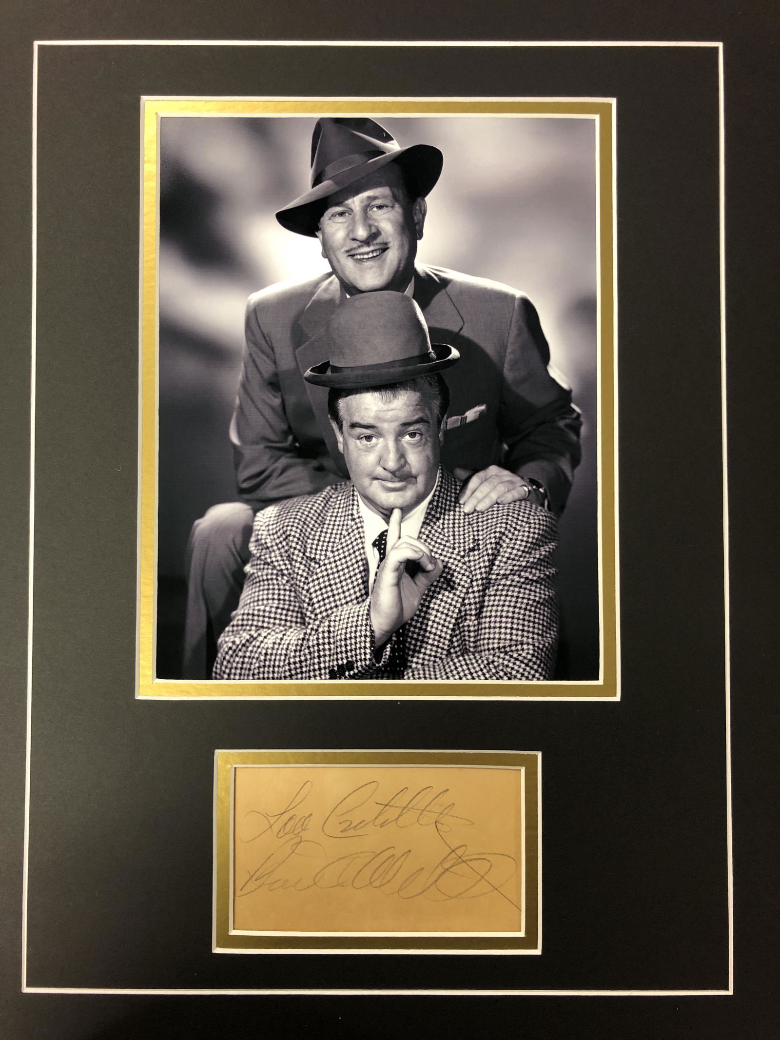 Abbot and Costello Autograph Display (1 of 1)