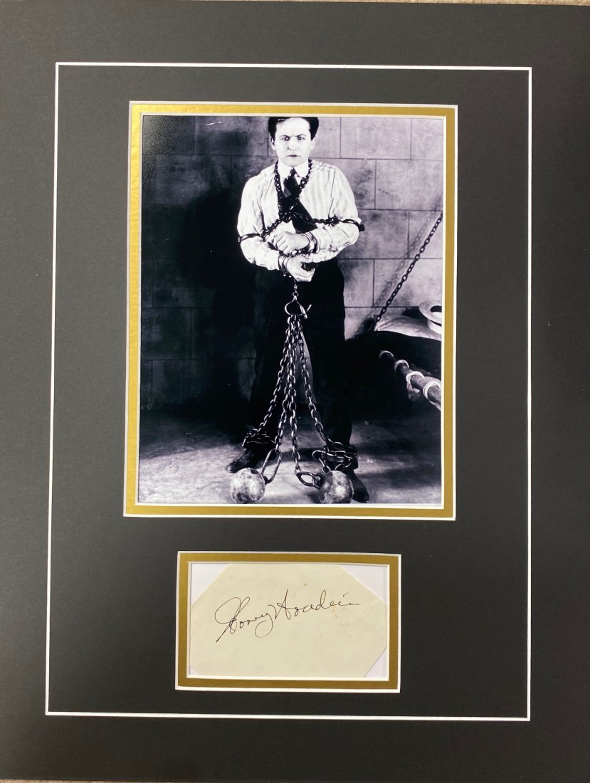 Harry Houdini Autographed Display (1 of 1)