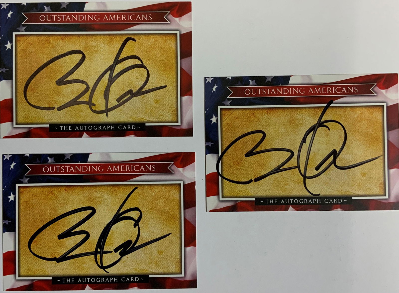 Lot of Three Barack Obama Autographed Cards (1 of 1)