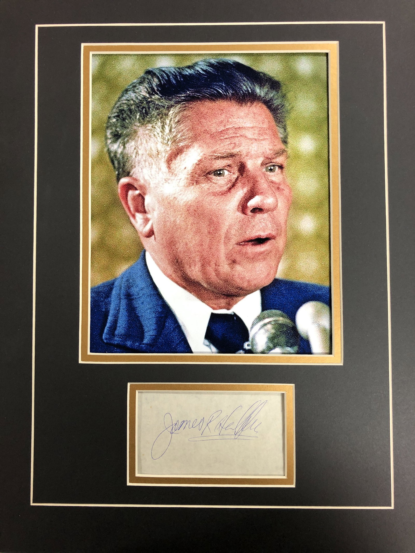 Jimmy Hoffa Autograph Display (1 of 1)