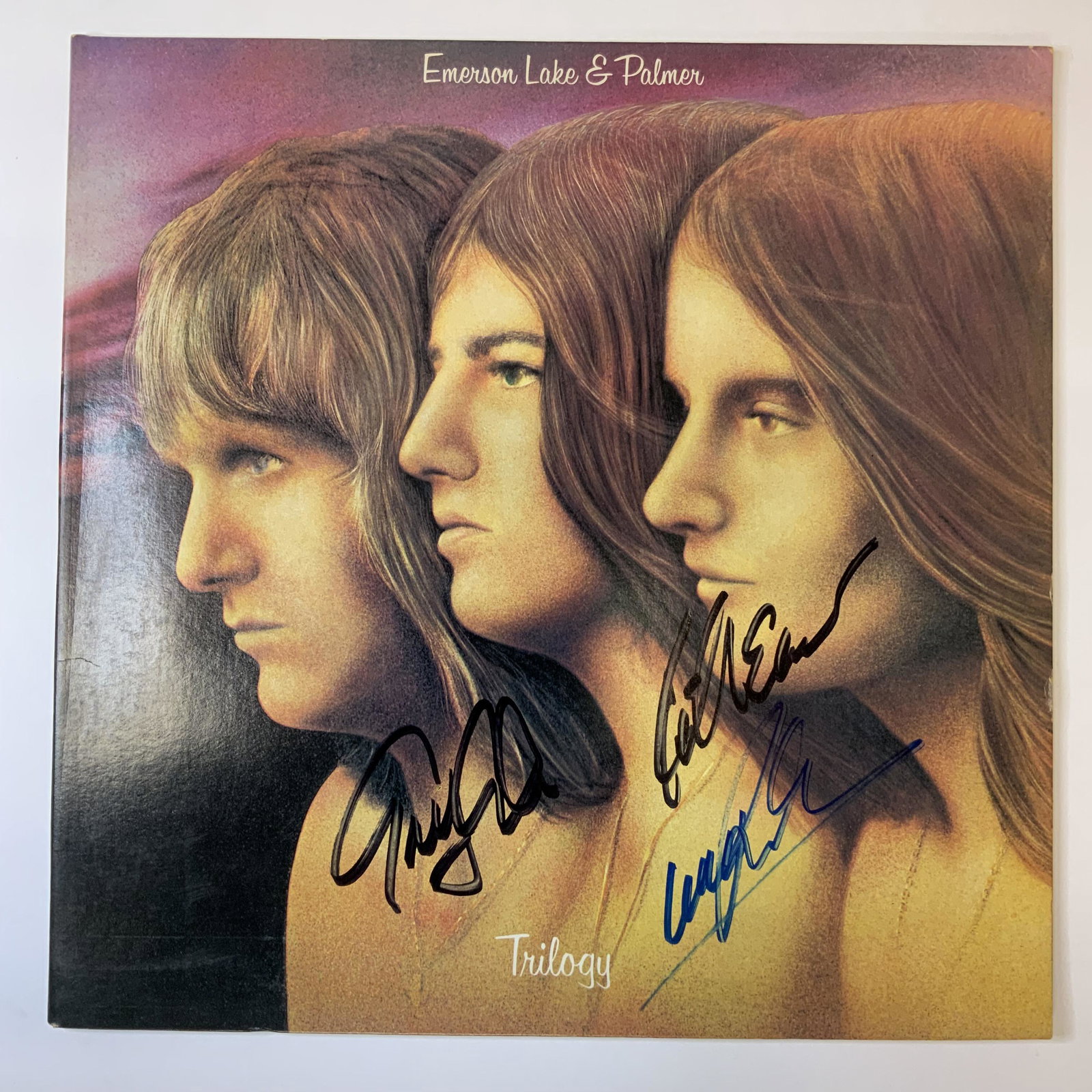 Emerson Lake and Palmer Autographed Album Cover, signed: Displays are assembled AFTER payment is received, picture is a mock up of finished product. Displays are not framed, and can be framed for a cost. Framed items will state they are framed in the name o