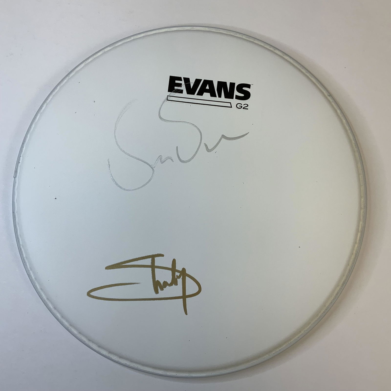 Dr.Dre and Slim Shady Autographed Drum Head (1 of 1)