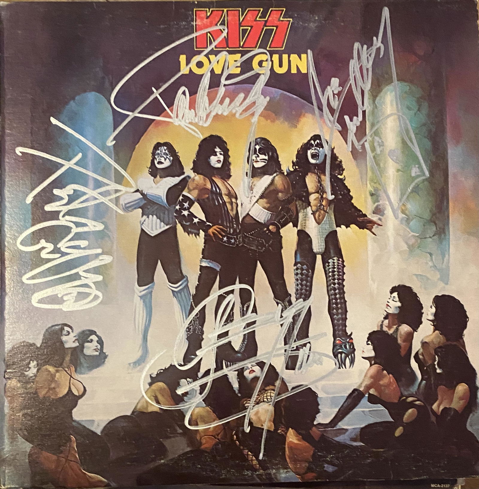 Kiss Autographed Album All 4 Members!!! Cool Piece! (1 of 1)