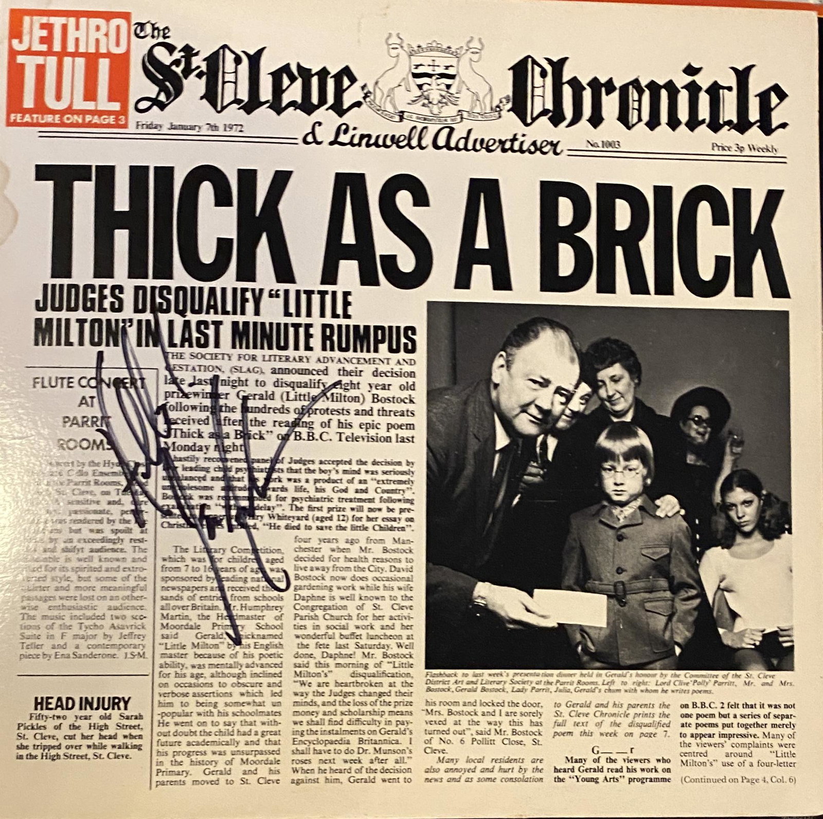 Ian Anderson Autographed Album: Displays are not framed, and can be framed for a cost. Framed items will state they are framed in the name of the item. All signed items come with a COA. Ask any and all questions BEFORE bidding. Sign