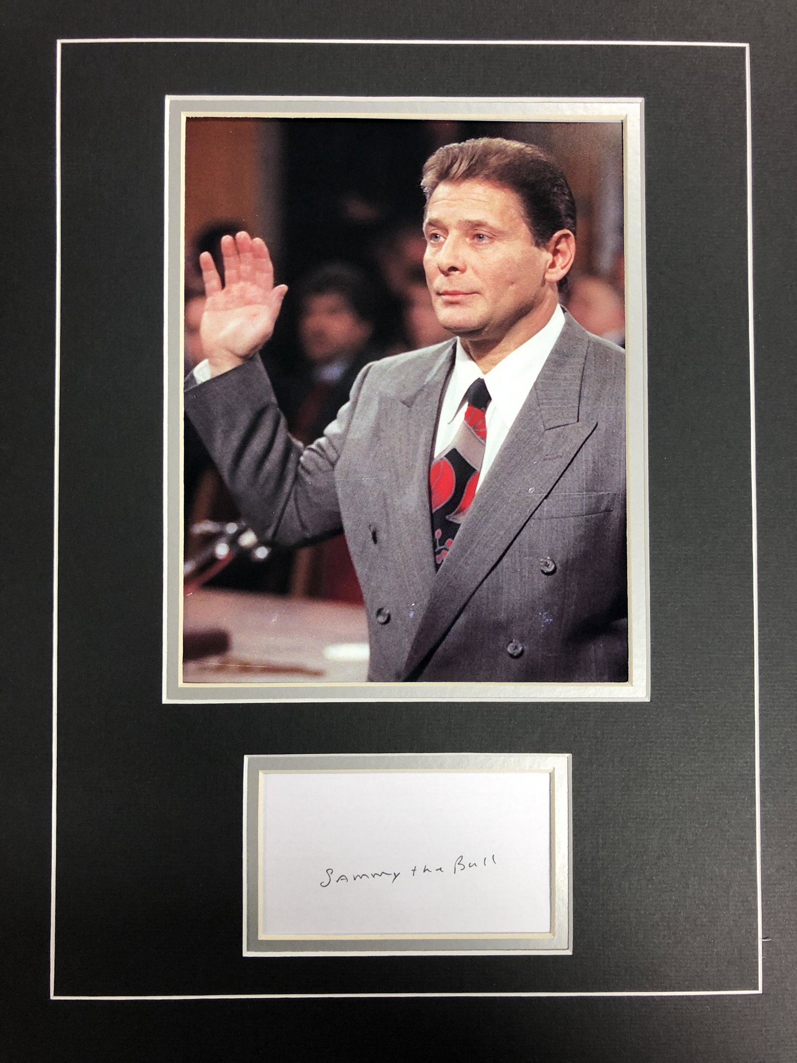Salvatore "Sammy the Bull" Gravano Autograph Display (1 of 1)