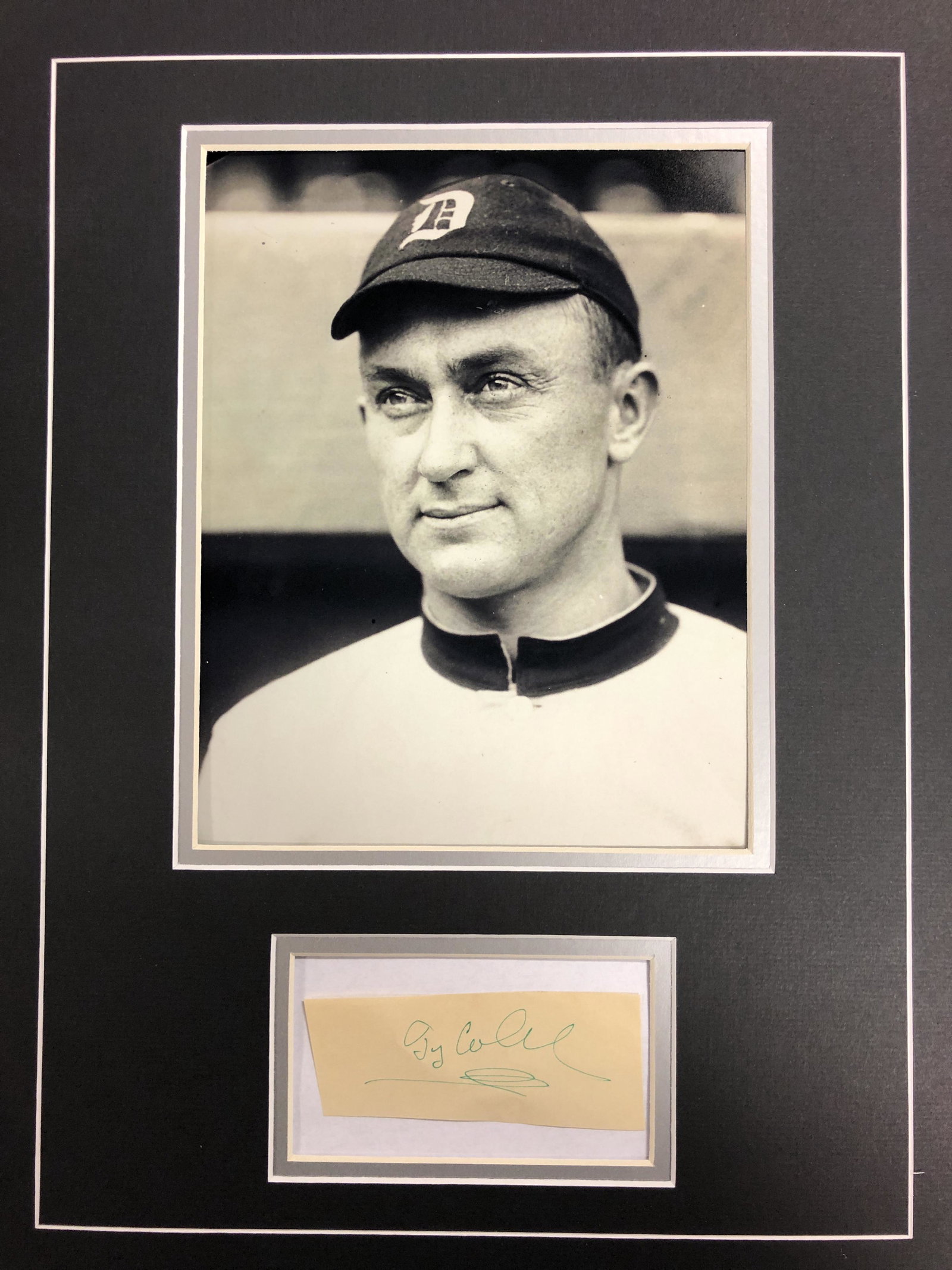 Ty Cobb Autograph Display (1 of 1)
