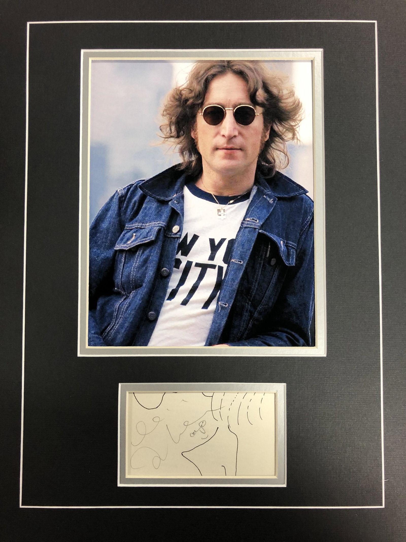 John Lennon Autograph Display (1 of 1)