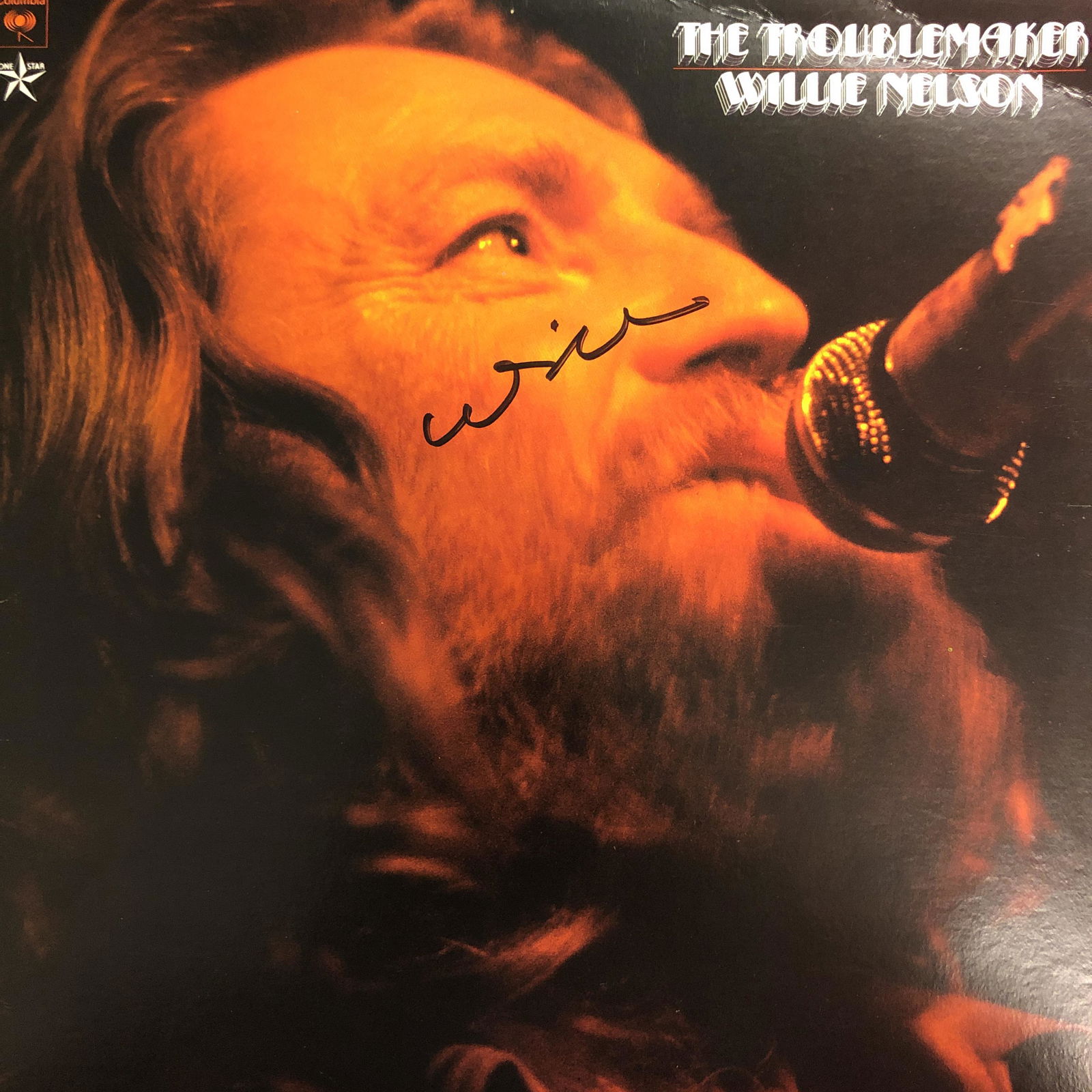 Willie Nelson Autographed Album Cover (1 of 1)