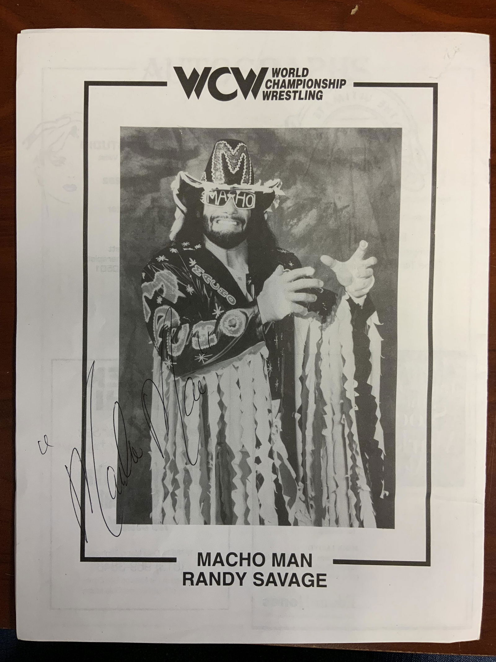 Macho Man Randy Savage Autographed Gold's Gym Welcome (1 of 1)